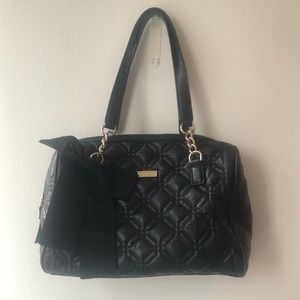 Kate Spade Black Quilted Bow Purse Bag